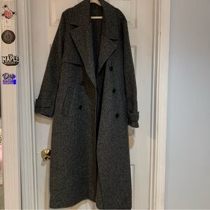 Zara Charcoal Trench Coat